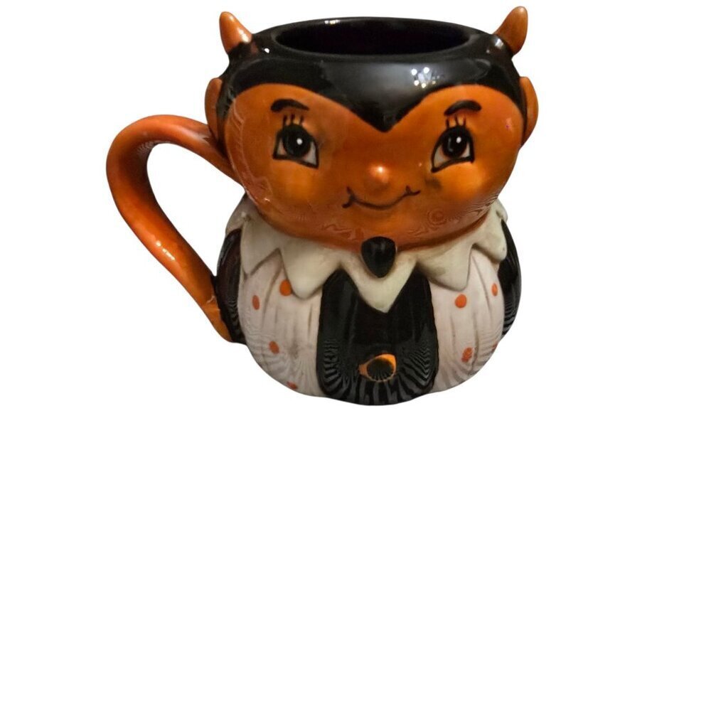 Johanna Parker Halloween Devil Mug Retro Style Folk Art
